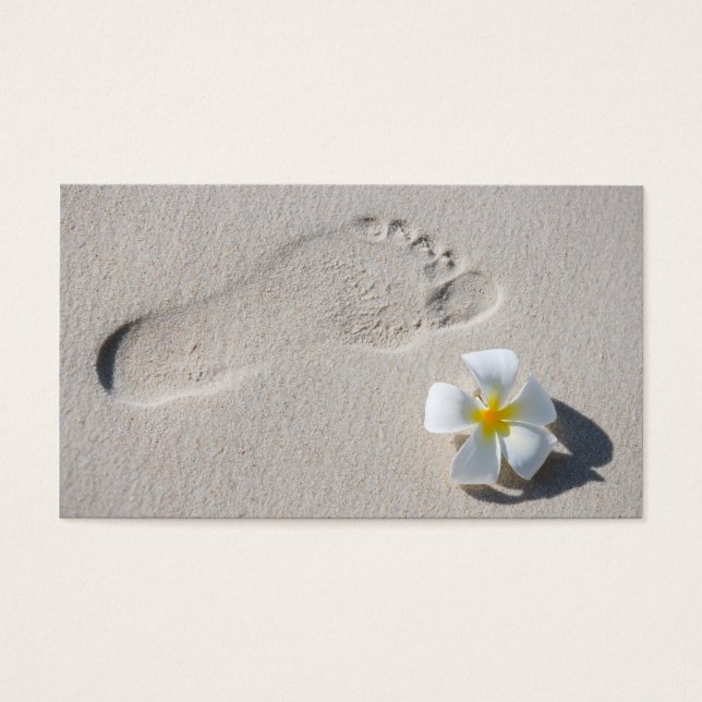 Cartes De Visite Empreinte sur le sable (Devant)