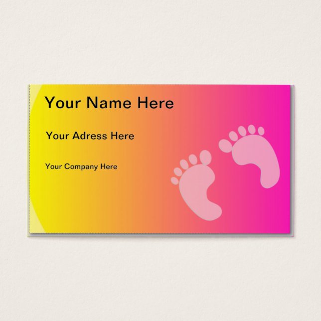 Cartes De Visite Empreintes bébé (Devant)