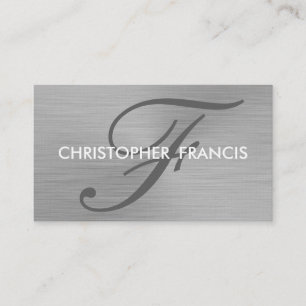 Cartes de visite en aluminium de monogramme