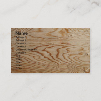 Cartes de visite en bois de grain de concepteur