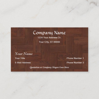 Cartes de visite en bois de tuile de plancher de