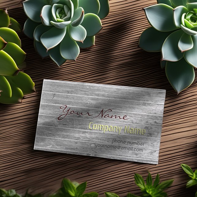 Cartes de visite en bois moderne Vintage professio (Créateur téléchargé)