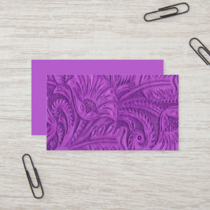 Cartes de visite en cuir pourpres d'impression