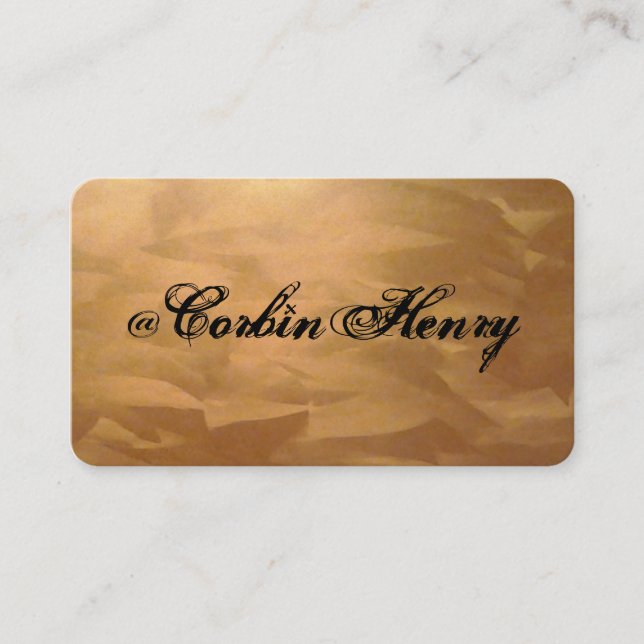Cartes de visite en cuivre brossé (Devant)