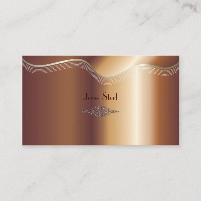 Cartes de visite en cuivre faux (Devant)