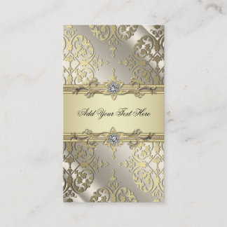 Cartes de visite en Damas noir or