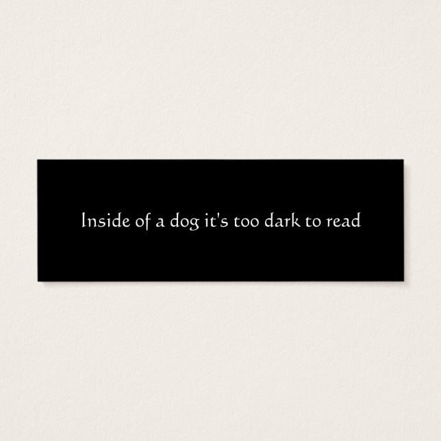 Cartes De Visite En dehors d'un signet (Dos)