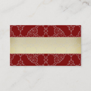 Cartes de visite en dentelle blanche, noir et or