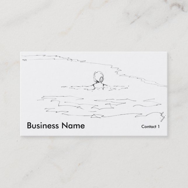 Cartes de visite en eau libre (Devant)