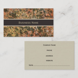 Cartes de visite en marbre marron pour rendez-vous