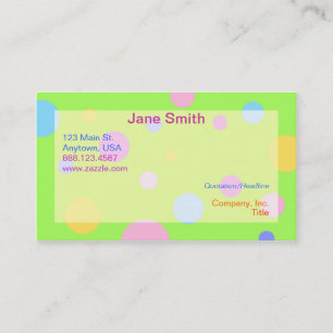 Cartes de visite en pastel de polka