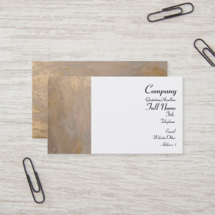 Cartes de visite en plâtre doré beige
