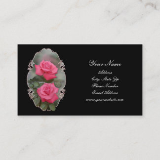 Cartes de visite encadrés de roses
