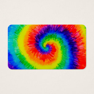 Cartes De Visite Encre d'alcool à Cravate arc-en-ciel