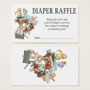 Cartes De Visite Enfants de vintage tout-petits jouant à la tombola