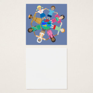 Cartes De Visite Enfants du monde tenant la main
