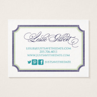 Cartes De Visite Enregistrez juste la date Leslie