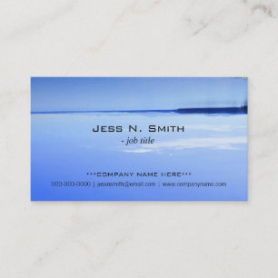 Cartes de visite entièrement bleues, ciel et lac