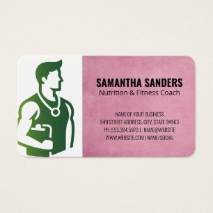 Cartes De Visite Entraîneur de forme physique   Santé   Coach