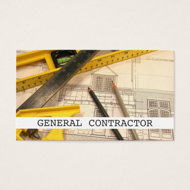 Cartes De Visite Entrepreneur Général Constructeur Entreprise de Co (Devant)