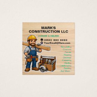 Cartes De Visite Entreprise de construction Bâtisseur professionnel