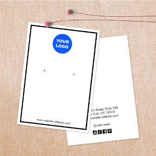 Cartes De Visite Épais Bordure Blanc Ajouter Logo Écran d'oreille