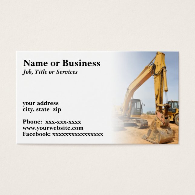 Cartes De Visite équipement de construction de la hutte (Devant)