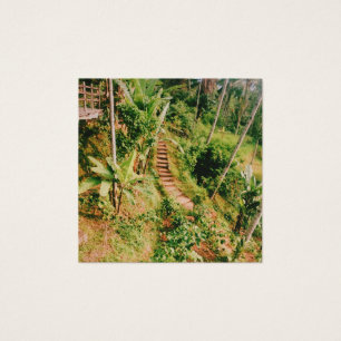 Cartes De Visite Escalier de la forêt tropicale de Bali
