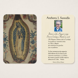 Cartes De Visite Espagnol Vierge Marie Guadalupe