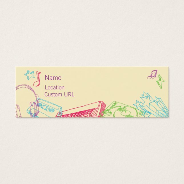 Cartes De Visite Esquisses - Couleurs (Devant)