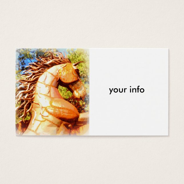 Cartes De Visite étalon mustang (Devant)