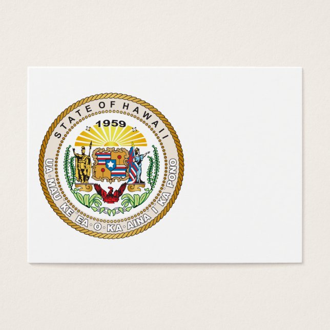Cartes De Visite État d'Hawaii Grand phoque (Devant)