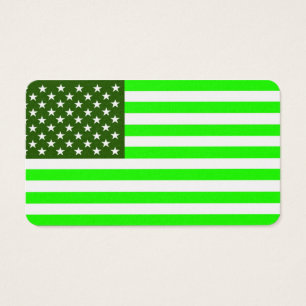 Cartes De Visite etats-unis l'écologie du pays drapeau vert