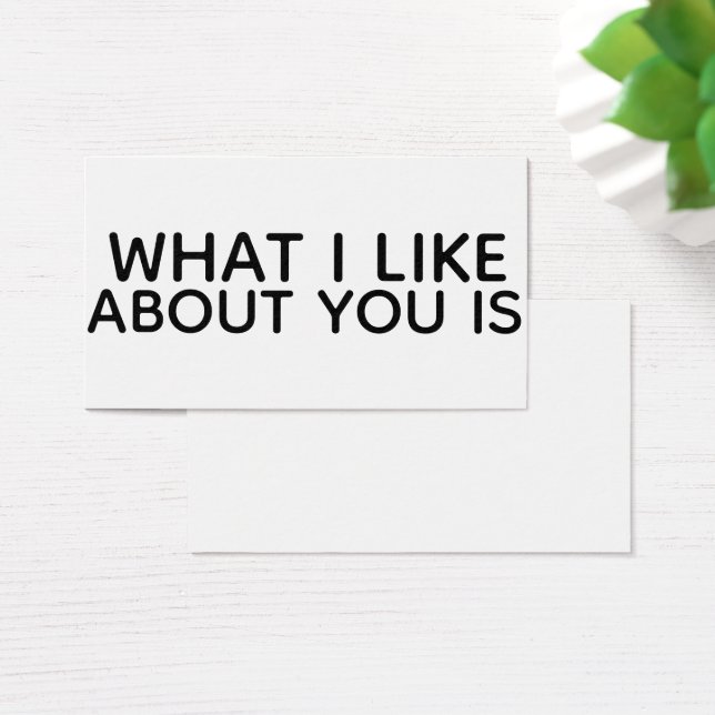 Cartes De Visite Étiquette-cadeau « Ce que j'aime chez vous c'est » (Bureau)