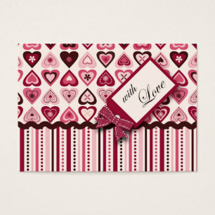 Cartes De Visite Étiquette cadeau de confection des coeurs