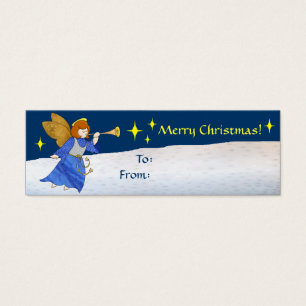 Cartes De Visite Étiquette cadeau de Noël Angel