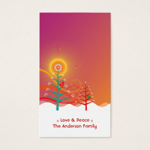 Cartes De Visite Étiquette cadeau de Noël do-it-yourself poules