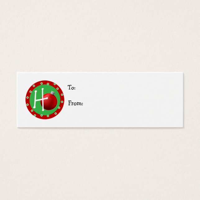 Cartes De Visite Étiquette cadeau de vacances (Devant)