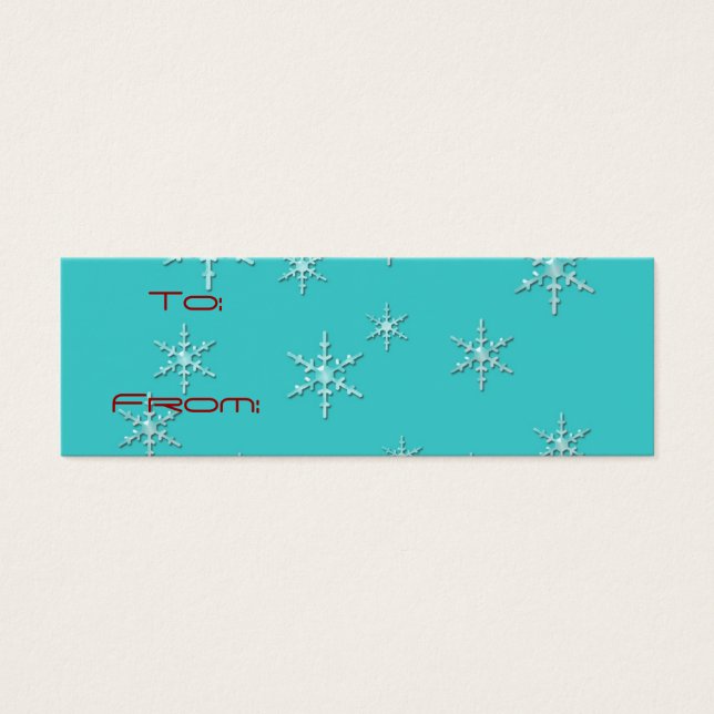 Cartes De Visite étiquette cadeau des fêtes heureuses (Devant)