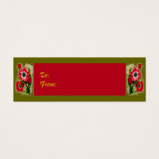 Cartes De Visite Étiquette cadeau Fleurs Joyeuses