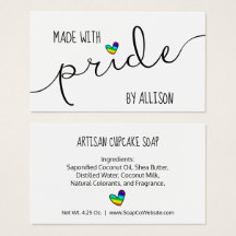 Etiquette cadeau Rainbow Heart Fabriquée avec Fide