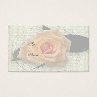 Cartes De Visite Étiquette cadeau Rose