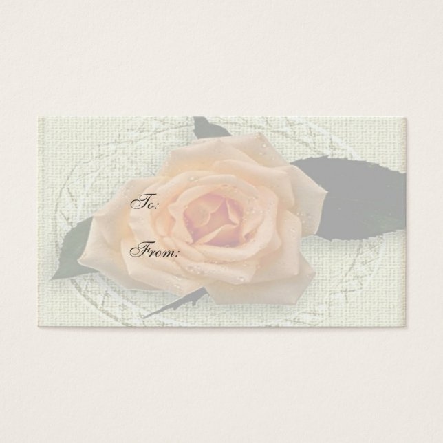 Cartes De Visite Étiquette cadeau Rose (Devant)