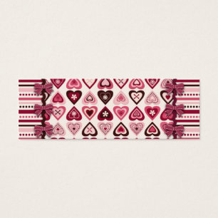 Cartes De Visite Étiquette cadeau Skinny Confection Coeurs