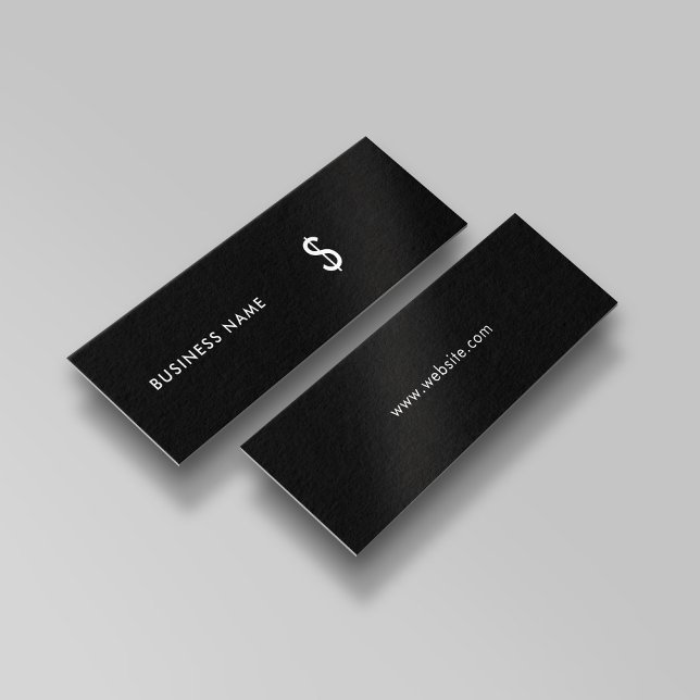 Cartes De Visite Étiquette classique chic moderne élégant noir blan (Créateur téléchargé)