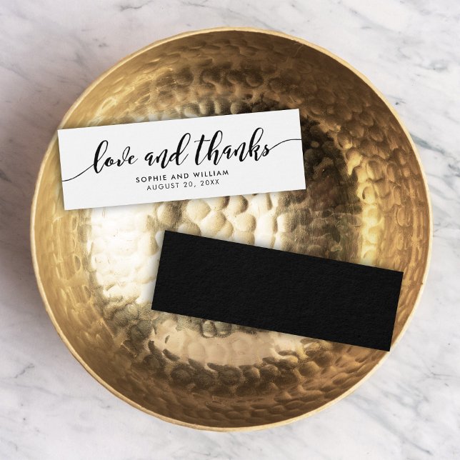 Cartes De Visite Étiquette de cadeau de mariage Relax Script Amour  (Créateur téléchargé)