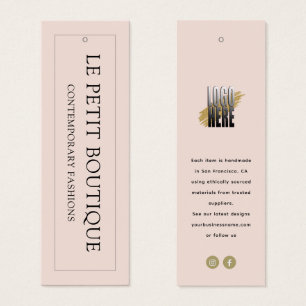Cartes De Visite Étiquette de magasin de vêtements Modern Blush