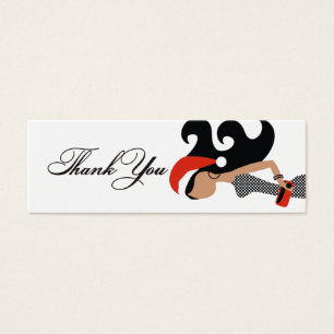 Cartes De Visite étiquette de Merci du Fashionista 311-Santa