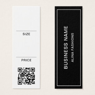 Cartes De Visite Étiquette de prix d'affichage de code QR de logo d