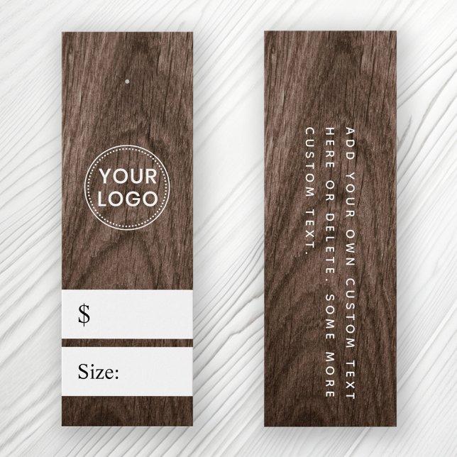 Cartes De Visite étiquette de prix d'apparence Brown (Créateur téléchargé)
